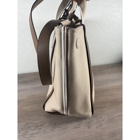 New Season Chloé large Carry Canvas Leather tote bag in Neutral Beige ~NWT~ - Picture 6 of 12